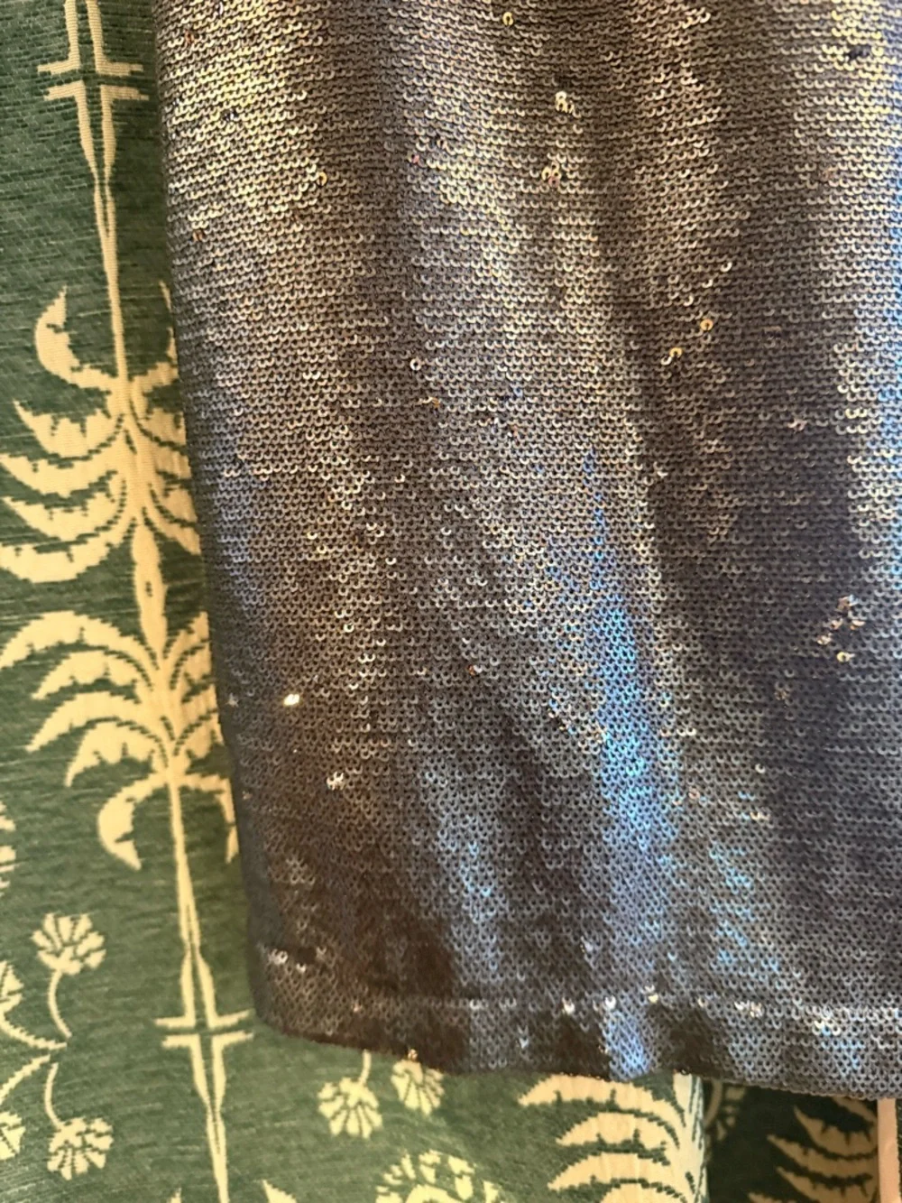 Anthropologie Moulinette Soeurs Interstellar Blue Sequin Party Dress Medium